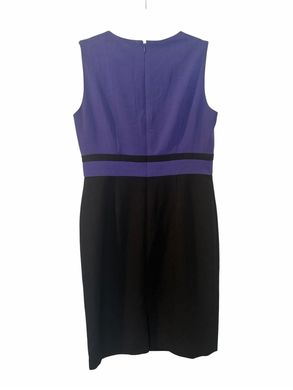 Kasper Women's Stretch Crepe Sheath Dress Purple Black Sz 6 NEW - Picture 7 of 8